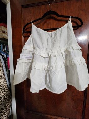 Rare NWT Cleobella Sample Top - Tiered Ruffle Boho Cami Blouse (Size Small)